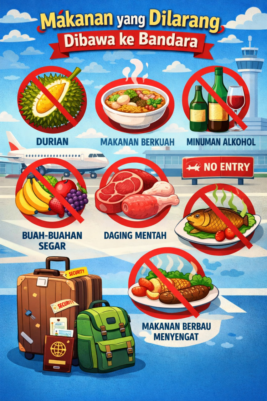 Jenis Makanan Titipan Teman yang Sebaiknya Tidak Dibawa ke Bandara